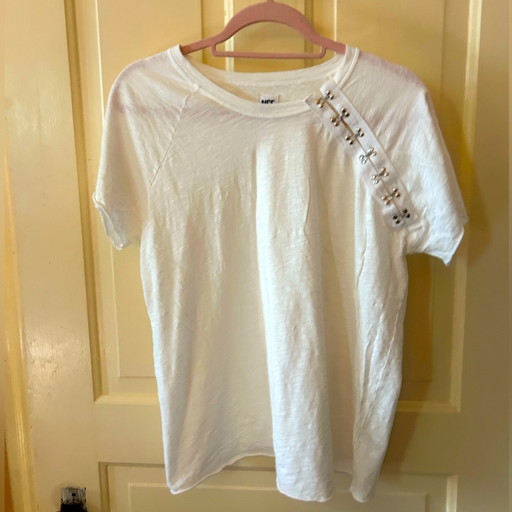 NSF white burnout top t-shirt M